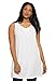 Roamans Women's Plus Size Trapeze Tunic Tank White,1X