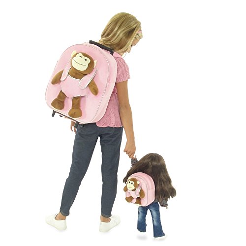 18 Inch Doll Rolling Luggage Child & Doll Matching Backpacks w