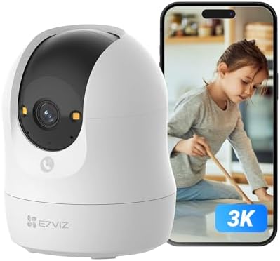 C6N G1 3K Câmara de Vigilância WiFi Interior 360°, Câmara IP Deteção de Pessoas, Visão Noturna a Cores, Áudio Bidirecional, Rastreamento por Zoom, Controlo Remoto, para bebés/idosos/animais de estimação