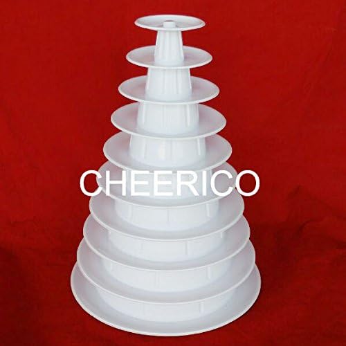 10 Tier White Round Macaron Tower Macaron Stand to Hold 230 Macarons