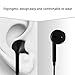 NCLINGLU, 2-Pack 3.5 mm Premium Earphones Headphone, [Stereo Mic Remote Control], Compatible iPhone iPad iPod Samsung Galaxy [Black]