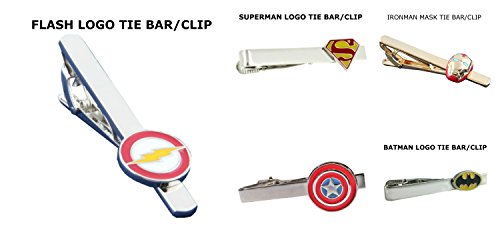 Athena Super Heroes DC & Marvel (5-Set) Wedding Groomsman Men's Boys Tie Clips w/Gift Box