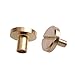 ZIJIA Yellow 10 x 4 x 6mm Leather Brass Belt Wallet Craft Flat Solid Screw Nail Rivet Chicago Binding Screws Studes Pack of 20