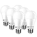 LE A19 E26 LED Light Bulb, Equivalent to 75W Incandescent, 2700K Warm White, 12W Dimmable, 1050lm, 180 Degree Beam Angle for Indoor Use, Pack of 6