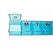 Jumbo Weekly Pill Organizer (3XL) with Travel Seven Day Pill Box and Bonus Pocket Case -The Ideal BPA Free Storage Container for Your Daily Vitamins, Supplements and Medications (Blue) by Lifehapps