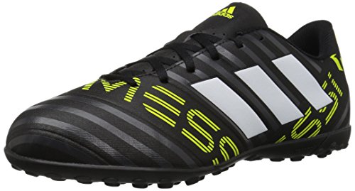 adidas Performance Men's Nemeziz Messi 17.4 TF Soccer-Shoes, Black/White/Solar Yellow, 6.5 M US