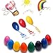 Dmeixs Crayons for Toddlers Palm Grip Crayons for Kids 9 Colors Washable Crayons Non Toxic Paint Crayons Egg Sticks Stackable Toys for Baby,Children Boys and Girls