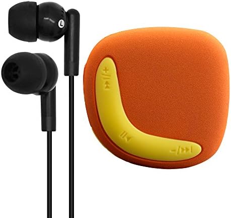 VZ SPORT MATE MP3 Music Player with Clip Built-in 8GB Flash Memory with Shuffle Function, Compact and Portable MP3 for Sports Ultra Light Design with Micro SD Card Slot(Orange)