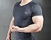BROKIG Mens Gym Running Compression Top Bodybuilding Fitness Base Layers Short Sleeves T Shirts