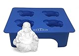 Skaxi 3D Laughing Buddha Silicone Mold, Novelty Ice Cube Mold, Silicone Molds for Baking