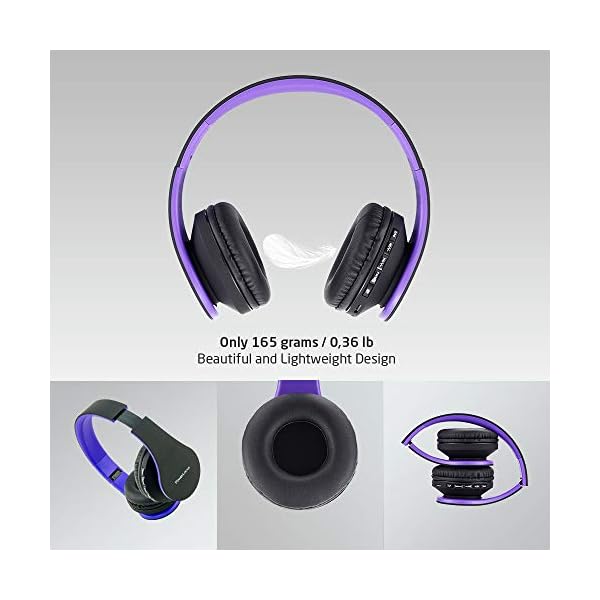 PowerLocus-Wireless-Bluetooth-Over-Ear-Stereo-Foldable-Headphones-Wired-Headsets-Noise-Cancelling-with-Built-in-Microphone-for-iPhone-Samsung-LG-iPad-Purple PowerLocus Wireless Bluetooth Over-Ear Stereo Foldable Headphones, Wired Headsets Noise Cancelling with Built-in…