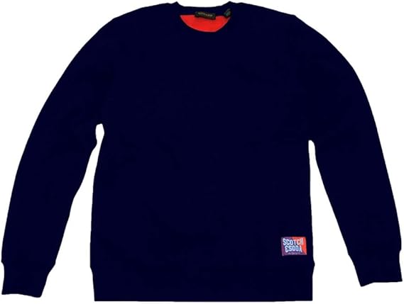 Amazon Co Jp スコッチアンドソーダ Scotch Soda トレーナー メンズ スウェットシャツ ネイビー 正規取扱店 Sサイズ 服 ファッション小物