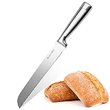 Serrated Bread Slicer Knife,Augymer Professional Stainless Steel Cake Slicing Knives