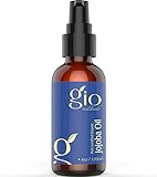 Gio Naturals Certified Organic Cold Pressed Jojoba Oil - Best For Hair, Face, Nails, and Scalp, 4 Oz