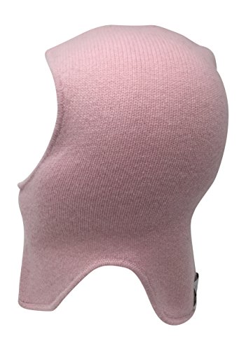 100% Cashmere Baby Hat For Boys & Girls Super Soft Light Weight Premium Knitted Headwear Balaclava Windproof Face And Ear Cover With Gift Bag (Pink)
