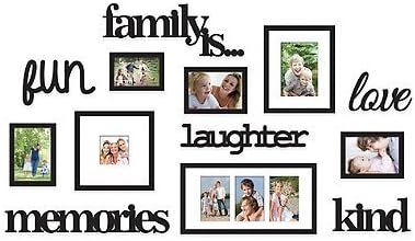 Wallverbs™ 13-piece "Family Is" Photo Frame Set in Satin Black