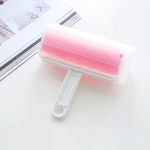 YESSHOW Washable Lint roller Reusable Lint Remover Rolling Sticky Picker Cleaner Brush Dog Cat Pet Hair Fluff Removal Dust Brush for Clothes with Cover [Pink]
