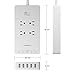 Maxboost Power Strip International Travel Adapter Kit 4-Outlet & 5-USB 8A Smart Ports - Universal AC Power Battery Charging Station for Business Trip [Worldwide UK/AU/EU/JP Charging Adapters] - White