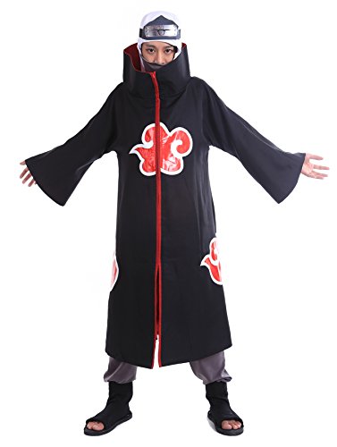 SDWKIT Naruto Shippuden Hidden Waterfall Akatsuki Member Kakuzu Outfit Set