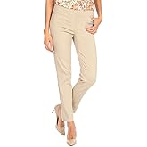 Slim-Sation Womens Wide Band Pull on Straight Leg Pant with Front Pocket