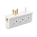 Cable Matters 2-Pack 6 Outlet Splitter Grounded Side Access Outlet Extender Wall Tap