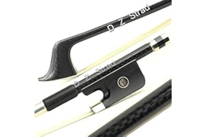 D Z Strad Carbon Fiber Cello Bow with Traditional Frog made from Polished Premium Ebony 4/4 Full Size
