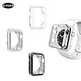 [3-PACK] Apple Watch 38mm Series 3 Case, iHYQ Ultra Slim Plated TPU Flexible Lightweight Case Protective Bumper Cover for Apple iWatch Series 1, Series 2, Series 3 pack of 3 (38mm Clear+Black+Silver)