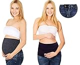 Maternity Fit, Bamboo Belly Band with Waist Extenders for All Stages of Pregnancy, 3-4 items