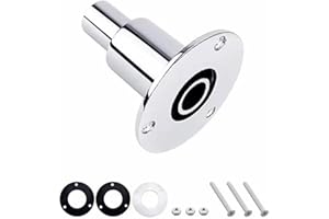 GAOERFU Stainless Steel 316 Straight Thru Hull Exhaust Skin Fitting, Fitting 24mm Tube Pipe Socket Hardware with Bolts and Nuts, for Diesel Parking heaters