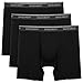 David Archy Men's 3 Pack Underwear Ultra Soft Bamboo Rayon Basic Boxer Briefs (L, Black - with Fly)