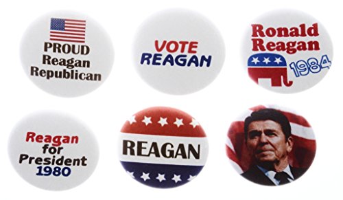A&T Designs Set 6 Proud President Reagan Republican Vote 1.25