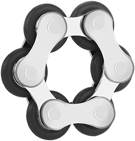 SMARTED Fidget Toy Flippy Key Chain for Kids Adults Fidgeter Focused Concentrate ADHD Keep Hand Busy (Six-Black)