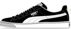 PUMA Mens Suede Classic+ Nasturtium/Black 9 D