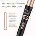 BESTOPE 6 in 1 Curling Iron and Wand Set with 6 Interchangeable Hair Wand Ceramic Barrels(0.5 to1.25) and Heat Protective Glove - Rose Golden