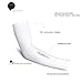 4ucycling Unisex Compression Fit Athletic Arm Sleeves Cooler with Spandex, White, Medium