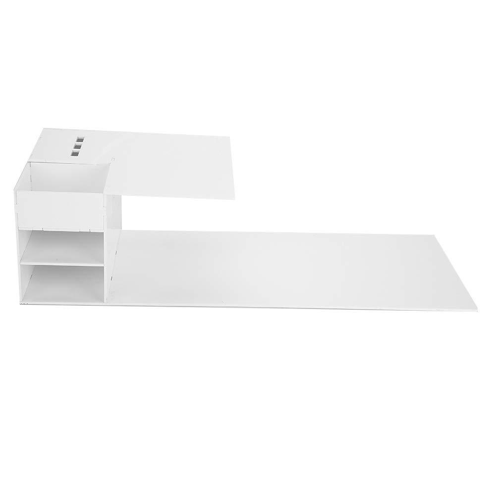 Eyelash Extension Organizer Shelf, Acrylic Eyelash Extension Pillow Shelf Stand Lash Grafting Pillow Stand with Tweezers Rack for Eyelash Extension Pillow, 19.7 x 4.7 x 7.8in, White