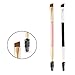Double Ended Eyebrow Brushes Comb Set Eyebrow Makeup Kit Eyebrow Brush Comb Design Allows for Precision Application of Brow Powders, Waxes and Gels and Evenly Blends Product (2 Pack)