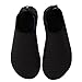 EQUICK Water Sports Shoes Barefoot Quick-Dry Aqua Socks Slip-on for Men Women Kids,CL1801,Black,38.39