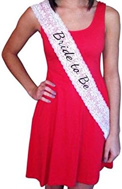 White Lace Bride To Be Sashes Hens Night Party Engagement Bridal Bachelorette