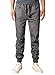 HEMOON Mens Regular Fit Twill Chino Harem Jogger Pants Medium P06-Dark Grey