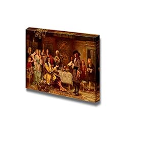 The Birth of Pennsylvania by Jean Leon Gerome Ferris - Canvas Print Wall Art Famous Painting Reproduction - 12" x 18"