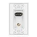 TNP HDMI + F Connector Wall Plate Face Cover Coaxial Combo Support 4K 60Hz HDR 1080P 3D Ethernet Wall Socket Plug Insert Jack Outlet Panel for HDTV Home Theater Cable Satellite PS4 & Nintendo Switch