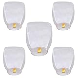 rekon 5 Pack Chinese Lanterns, 100% Biodegradable Eco Friendly Sky Lanterns for Birthdays, Parties, New Years, Memorial Ceremonies and More
