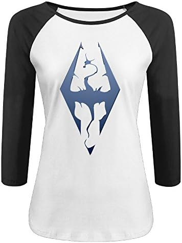 Women's The Elder Scrolls V Skyrim Video Games Funny 3/4 Sleeve Baseball Raglan Shirts