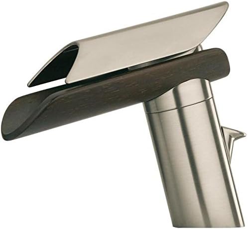 Pogno single lever handle Bathroom lavatory faucet (1.2 GPM) (Brushed Nickel-Wenge)