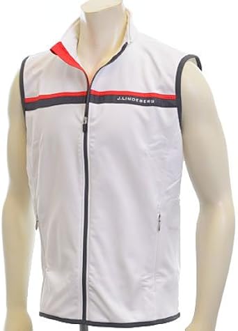 J Lindeberg Men S Ventus Golf Vest White Small Amazon Co Uk Clothing