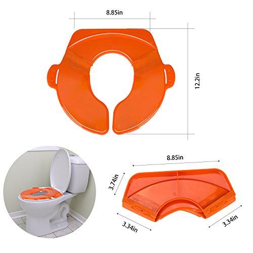 image for Potty Training Seat, Cakie Portable Folding Reusable Travel Potty Trai