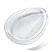 QGEM Clear Quartz Carved Thumb Worry Stone Healing Crystals Pocket Palm Stone W/Box