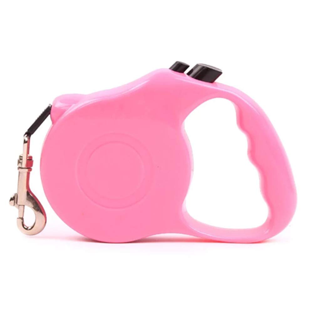 FORUMALL Retractable Pet Leash Lead for Dogs Cats (Pink-5M)