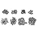 Metal Woodruff Keys Semicircle key Wedges Assortment Disc Fastener Set Different Sizes Fasteners for Mechanical Industry 80 Pcs